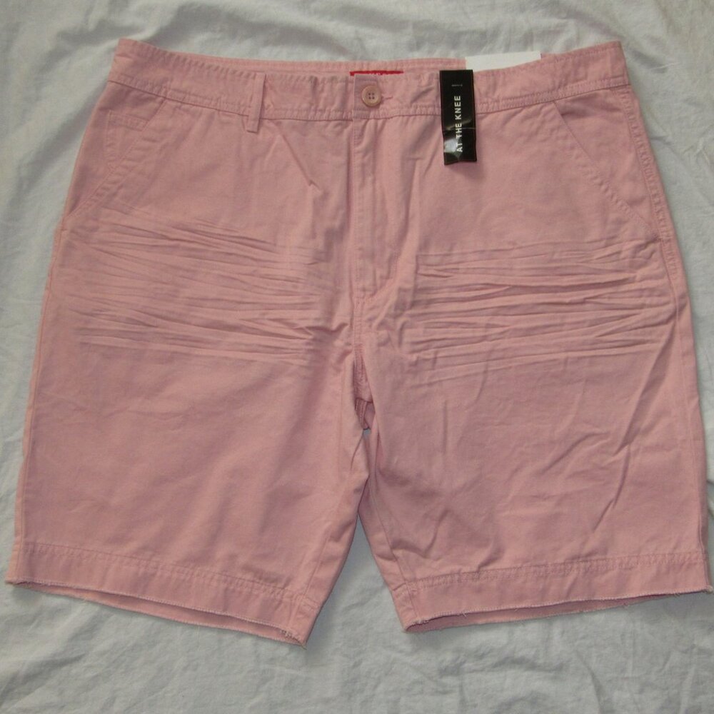 NWT GUESS Lonnie Frayed Short Desert Petal Pink Men's sz 40 Knee Length $49